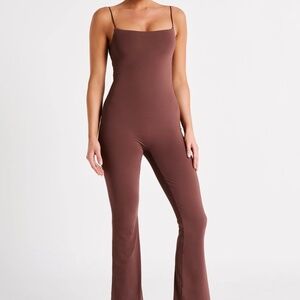 NWOT | MESHKI Adelaide Recycled Nylon Jumpsuit - Mocha